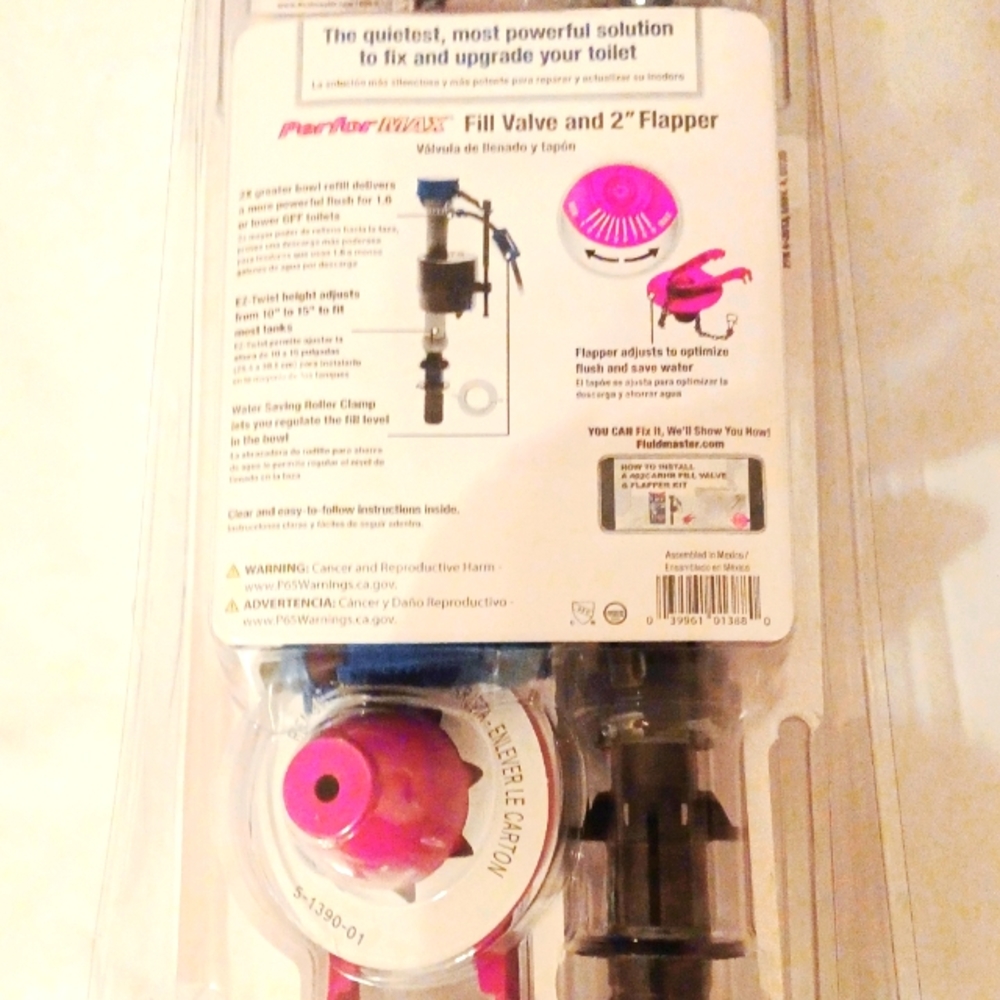 Fluidmaster Universal PerforMAX Fill Valve + 2" Flapper - 402CARHR. - Picture 4 of 6